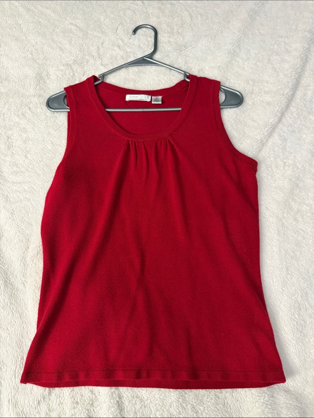Designers Originals Red Scoop Neck Knit Tank
